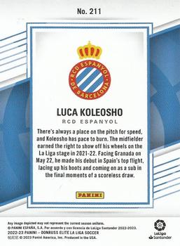 2022-23 Donruss Elite LaLiga Santander #211 Luca Koleosho Back