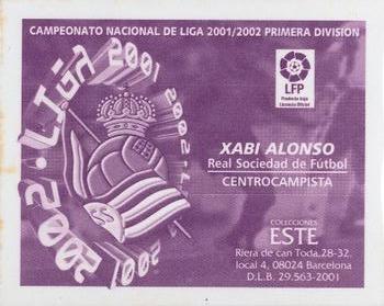 2001-02 Liga 2001-2002 Colecciones Este #NNO Xabi Alonso Back