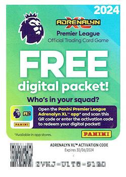 2024 Panini Adrenalyn XL Premier League #NNO Free Digital Packet Back