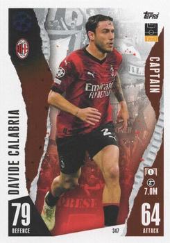 2023-24 Topps Match Attax UEFA Club Competitions #347 Davide Calabria Front