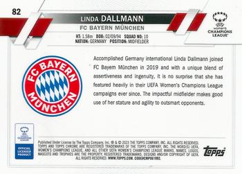 2022-23 Topps Chrome UEFA Women's Champions League #82 Linda Dallmann Back