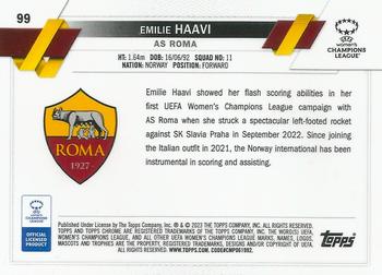 2022-23 Topps Chrome UEFA Women's Champions League #99 Emilie Haavi Back