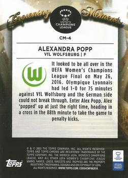 2022-23 Topps Chrome UEFA Women's Champions League - Crowning Moments #CM-4 Alexandra Popp Back