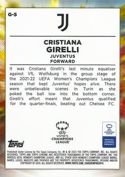 2022-23 Topps Chrome UEFA Women's Champions League - Golazo #G-5 Cristiana Girelli Back