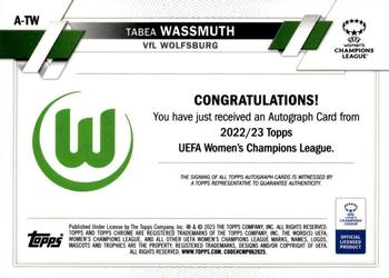 2022-23 Topps Chrome UEFA Women's Champions League - Chrome Autographs #A-TW Tabea Wassmuth Back