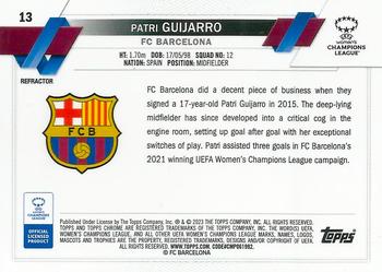 2022-23 Topps Chrome UEFA Women's Champions League - Refractor #13 Patri Guijarro Back