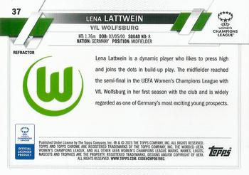 2022-23 Topps Chrome UEFA Women's Champions League - Refractor #37 Lena Lattwein Back