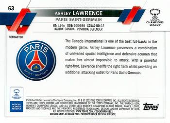 2022-23 Topps Chrome UEFA Women's Champions League - Refractor #63 Ashley Lawrence Back