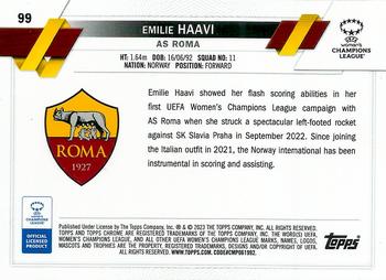 2022-23 Topps Chrome UEFA Women's Champions League - Pulsar Refractor #99 Emilie Haavi Back