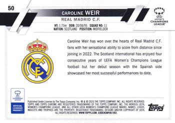 2022-23 Topps Chrome UEFA Women's Champions League - Aqua Prism Refractor #50 Caroline Weir Back