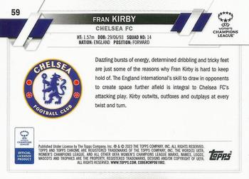 2022-23 Topps Chrome UEFA Women's Champions League - Aqua Prism Refractor #59 Fran Kirby Back