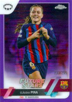 2022-23 Topps Chrome UEFA Women's Champions League - Purple Pulsar Refractor #7 Clàudia Pina Front