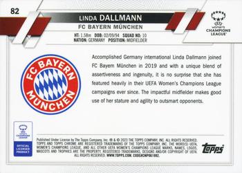 2022-23 Topps Chrome UEFA Women's Champions League - Purple Pulsar Refractor #82 Linda Dallmann Back