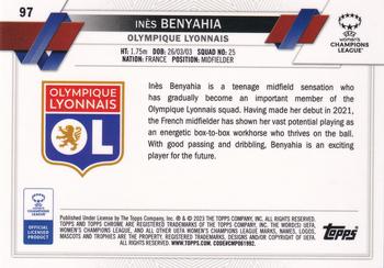 2022-23 Topps Chrome UEFA Women's Champions League - Blue Mojo Refractor #97 Inès Benyahia Back