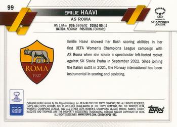2022-23 Topps Chrome UEFA Women's Champions League - Rose Gold Mojo Refractor #99 Emilie Haavi Back