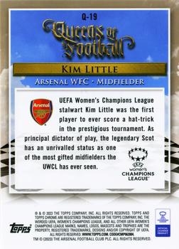 2022-23 Topps Chrome UEFA Women's Champions League - Queens of Football Gold Refractor #Q-19 Kim Little Back