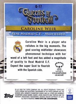 2022-23 Topps Chrome UEFA Women's Champions League - Queens of Football Red Refractor #Q-17 Caroline Weir Back
