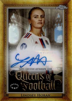 2022-23 Topps Chrome UEFA Women's Champions League - Queens of Football Autographs #Q-7 Lindsey Horan Front