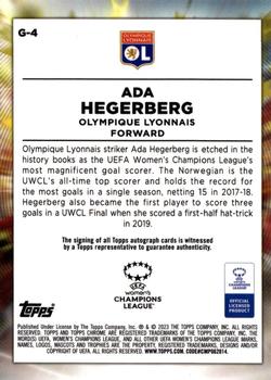 2022-23 Topps Chrome UEFA Women's Champions League - Golazo Autographs #G-4 Ada Hegerberg Back