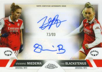 2022-23 Topps Chrome UEFA Women's Champions League - Chrome Dual Autographs #DA-MB Vivianne Miedema / Stina Blackstenius Front