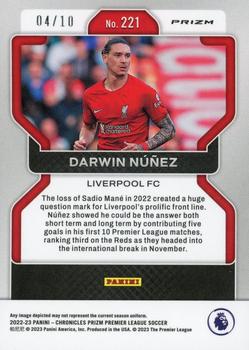 2022-23 Panini Chronicles - Prizm Premier League Gold #221 Darwin Nunez Back