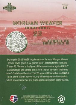 2023 Parkside NWSL Collection - Printing Plates Magenta #134 Morgan Weaver Back
