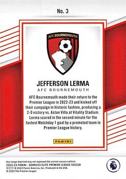 2022-23 Donruss Elite Premier League #3 Jefferson Lerma Back