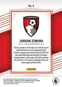 2022-23 Donruss Elite Premier League #4 Jordan Zemura Back