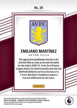 2022-23 Donruss Elite Premier League #24 Emiliano Martinez Back