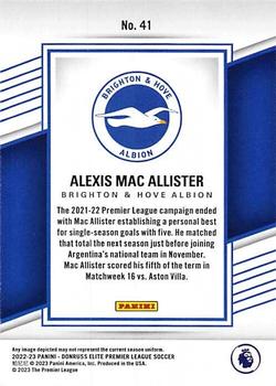 2022-23 Donruss Elite Premier League #41 Alexis Mac Allister Back