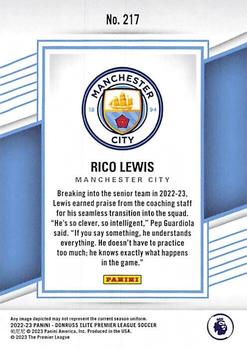 2022-23 Donruss Elite Premier League #217 Rico Lewis Back