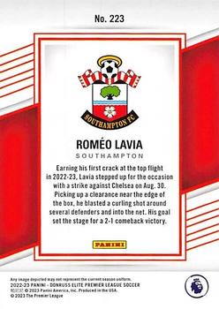 2022-23 Donruss Elite Premier League #223 Romeo Lavia Back