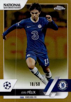 2022-23 Topps Chrome UEFA Club Competitions 2023 NSCC Exclusive - Gold #UEFA-2 João Félix Front