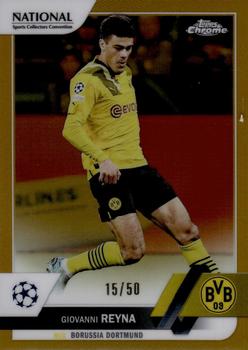 2022-23 Topps Chrome UEFA Club Competitions 2023 NSCC Exclusive - Gold #UEFA-4 Giovanni Reyna Front