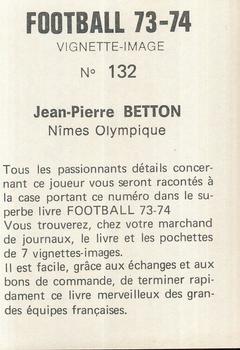 1973-74 Ageducatifs Football Stickers #132 Jean-Pierre Betton Back