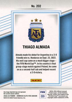2022-23 Donruss Elite FIFA - Red #202 Thiago Almada Back
