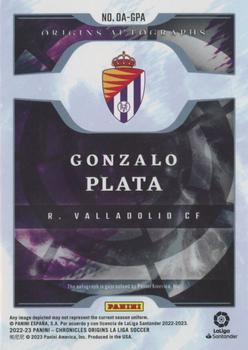 2022-23 Panini Chronicles - Origins Autographs La Liga #OA-GPL Gonzalo Plata Back