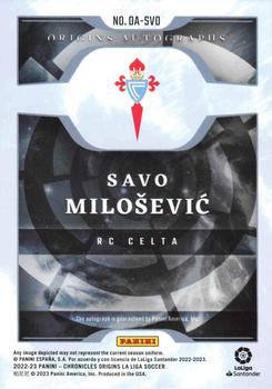 2022-23 Panini Chronicles - Origins Autographs La Liga Silver #OA-SVO Savo Milosevic Back