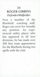 1993 CCFC Cardiff City Class of 1992-1993 #16 Roger Gibbins Back