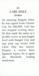 1993 CCFC Cardiff City Class of 1992-1993 #21 Carl Dale Back