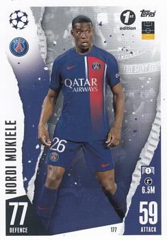 2023-24 Topps Match Attax UEFA Club Competitions - 1st Edition #177 Nordi Mukiele Front