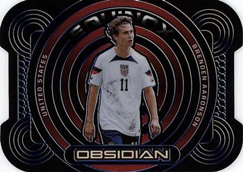 2022-23 Panini Obsidian - Equinox Electric Etch Blue #21 Brenden Aaronson Front