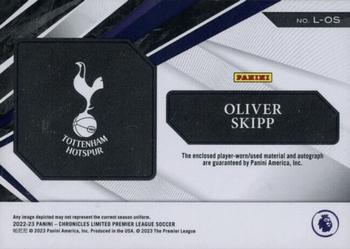 2022-23 Panini Chronicles - Limited Jersey Autos Premier League Silver #L-OS Oliver Skipp Back