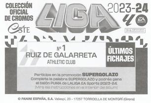 2023-24 Panini Liga Este - Últimos Fichajes & Top Fichaje #1 Íñigo Ruiz de Galarreta Back