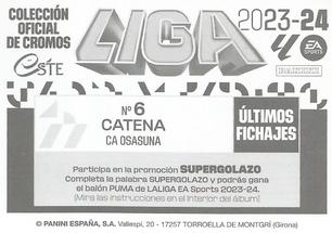 2023-24 Panini Liga Este - Últimos Fichajes & Top Fichaje #6 Alejandro Catena Back