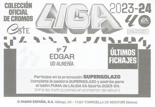 2023-24 Panini Liga Este - Últimos Fichajes & Top Fichaje #7 Edgar González Back