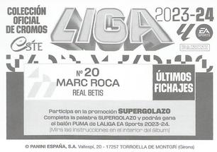 2023-24 Panini Liga Este - Últimos Fichajes & Top Fichaje #20 Marc Roca Back
