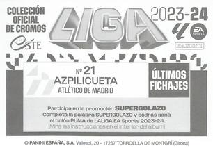 2023-24 Panini Liga Este - Últimos Fichajes & Top Fichaje #21 César Azpilicueta Back