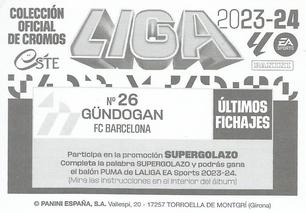 2023-24 Panini Liga Este - Últimos Fichajes & Top Fichaje #26 Ilkay Gündogan Back