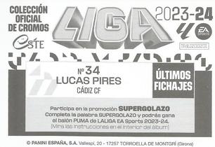 2023-24 Panini Liga Este - Últimos Fichajes & Top Fichaje #34 Lucas Pires Back